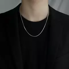 Colar de prata esterlina 925 para homens e mulheres punk hip-hop, corrente de el - comprar online