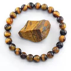 Pulseira Olho de Tigre Natural para Homens e Mulheres, Contas de Cristal, Charme