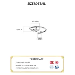 INZATT-Folhas Ajustáveis e Anel de Planta para Mulheres, Prata Esterlina 925 Re - comprar online