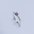 Anel de Prata 925 Coração Princesa com Zircônia Roxo - comprar online