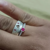Anel Solitário Prata 925 Feminino Prata Legítima Anel Cravejado Pedras Zircônia Solitário da Rainha Vermelho Rubi na internet