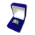 Anel de Prata 950 Legitima Feminino com Filete de Ouro Pedra Zircônias Verde Esmeralda - comprar online