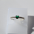 Imagem do Anel de Prata 925 Coração Princesa com Zircônia Verde