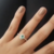 Anel Solitário Gota Prata 925 Legitima Feminino Cravejado Pedras em Zircônia Verde Mar na internet