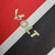Camisa Santa Cruz I 24/25 - Torcedor Volt Masculina - Preta com listras em vermelho - CAMISA DE FUTEBOL E BASQUETE | Fan Futebol Clube