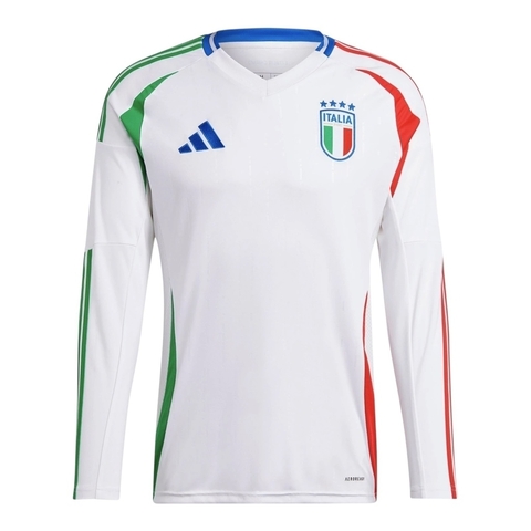 Camisa Seleção Itália II 24/25 manga longa - Torcedor Adidas Masculina - Branca