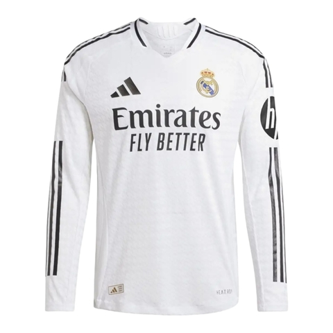 Camisa Real Madrid I 24/25 manga longa - Torcedor Adidas Masculina - Branca