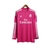 Camisa Retrô Real Madrid II 14/15 manga longa - Masculina Adidas - Rosa com detalhes em branco