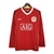 Camisa Retrô Manchester United I 2006/2007 manga longa - Nike Masculina - Vermelha com detalhes em amarelo e branco