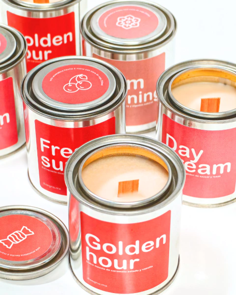 Vela aromática lata de pintura