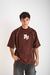 Remera Over Border Marron