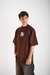 Remera Over Border Marron - kyro mayorista