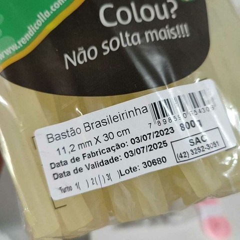 Bastão de Cola Quente Rendicolla Brasileirinha - 10 unidades