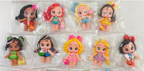 Aplique Boneca Princesas em Biscuit 7x5cm