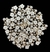 Flor de metal com pérola e Strass