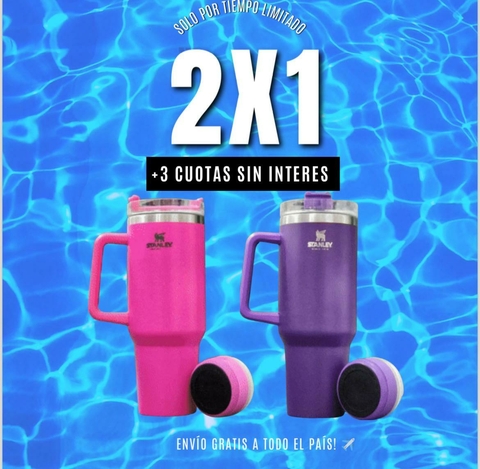 2X1 VASO TERMICO QUENCHER STNLEY 1,2L CON PARLANTE A BLUETOOTH - comprar online