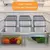 Imagen de Organizador de refrigerador de acero inoxidable, contenedor de carne y tocino, c