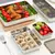 Organizador de refrigerador de acero inoxidable, contenedor de carne y tocino, c