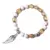 Pulsera con colgante de ala de Ángel rosa para mujer, pulsera hecha a mano, cue - tienda online