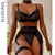 Ellolace-Conjunto de lencería erótica de cuatro piezas, Kit de sujetador trans - tienda online