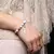 Pulsera con colgante de ala de Ángel rosa para mujer, pulsera hecha a mano, cue