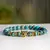 Imagen de Pulsera de cuentas de madera para hombre, brazalete de leopardo hecho a mano, pi