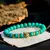 Pulsera de cuentas de madera para hombre, brazalete de leopardo hecho a mano, pi en internet