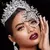 Imagen de Corona redonda de circón para boda, diadema de lujo con diamantes de imitación