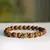 Pulsera de cuentas de madera para hombre, brazalete de leopardo hecho a mano, pi en internet
