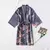 Bata de baño de satén para mujer, Kimono de seda, Sexy, a la moda, para novia en internet