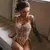 Imagen de Ellolace floral bordado bodysuit feminino rendas até corpo bandagem sexy sem ma