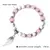 Pulsera con colgante de ala de Ángel rosa para mujer, pulsera hecha a mano, cue - MEGA BUY VARIETIES
