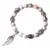 Pulsera con colgante de ala de Ángel rosa para mujer, pulsera hecha a mano, cue - tienda online