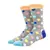 Calcetines de algodón peinado para hombre, medias divertidas de colores brillan - tienda online