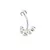 Imagen de Piercing de Ombligo curvo de acero quirúrgico 316L para mujer y niña, anillos
