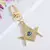 Imagen de LLavero de arcoíris con diseño de mal de ojo, llavero de mano Hamsa para amigo