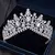 Corona redonda de circón para boda, diadema de lujo con diamantes de imitación - MEGA BUY VARIETIES
