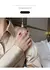 Anillos abiertos de circonita de lujo para mujer, joyería de dedo gótica, anil - comprar online