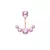 Piercing de Ombligo curvo de acero quirúrgico 316L para mujer y niña, anillos