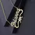 Qitian-Collar personalizado con nombre y corazón para mujer, colgante dorado de