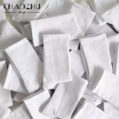 CHAOZHU, calcetines básicos diarios para hombres y mujeres, calcetines elástic