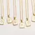 Collares de cadena chapados en 18K para hombre y mujer, colgante con letras inic - comprar online