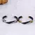 Kalen-pulsera de cuero de acero inoxidable para hombre, pulsera de moda de circón, accesorios con forma de superficie trenzada en internet