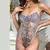 Ellolace floral bordado bodysuit feminino rendas até corpo bandagem sexy sem ma - comprar online