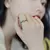 Anillos irregulares de cristal verde de lujo para mujer, joyería Neo gótica de - comprar online