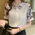 Blusa de manga curta feminina, camisa estampada, Tops, verão, E991, 2021