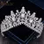Corona redonda de circón para boda, diadema de lujo con diamantes de imitación - tienda online