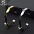 Kalen-pulsera de cuero de acero inoxidable para hombre, pulsera de moda de circón, accesorios con forma de superficie trenzada - comprar online