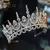 Corona redonda de circón para boda, diadema de lujo con diamantes de imitación - tienda online