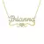 Imagen de Qitian-Collar personalizado con nombre y corazón para mujer, colgante dorado de